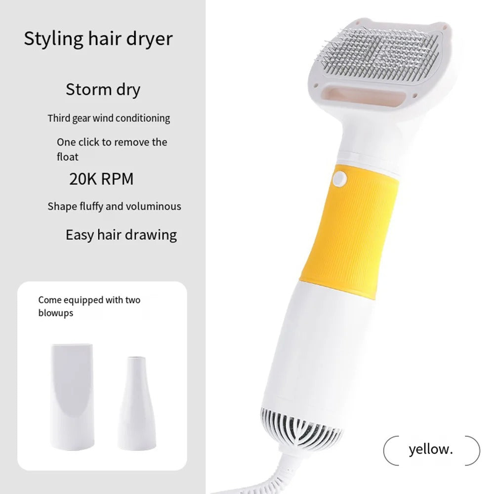 3-in-1 Dog Hair Dryer & Grooming Brush