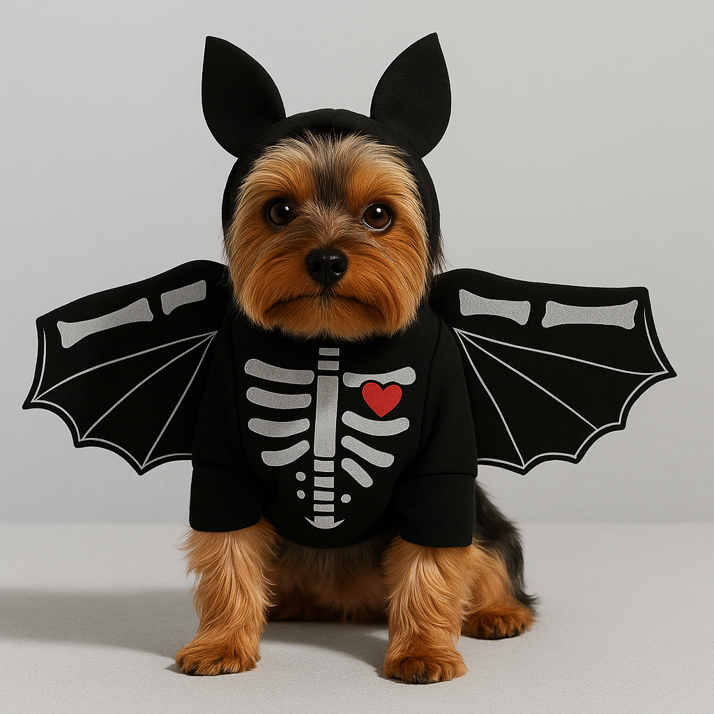 BatSkull Yorkie Halloween Costume