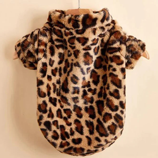Frenchie Leopard Fleece Jacket