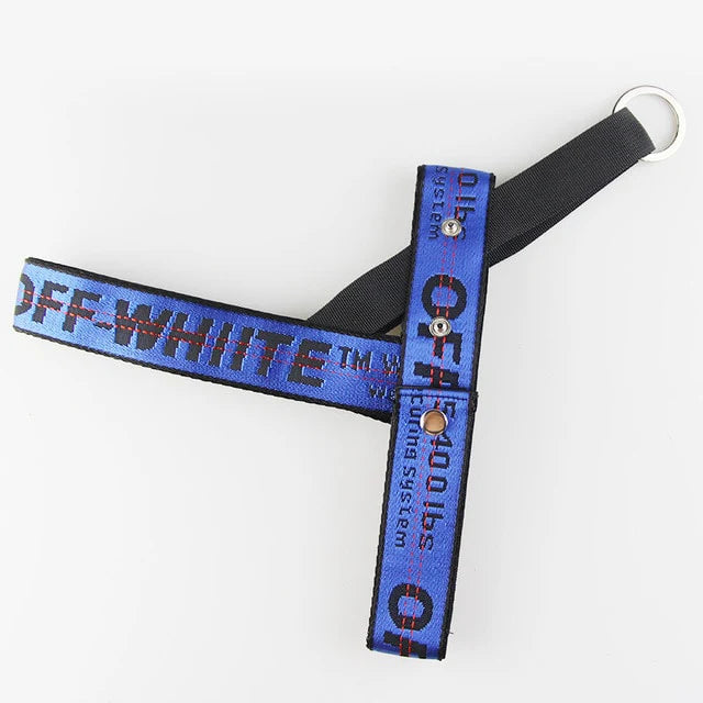 Frenchie Off White Harness & Leash Set