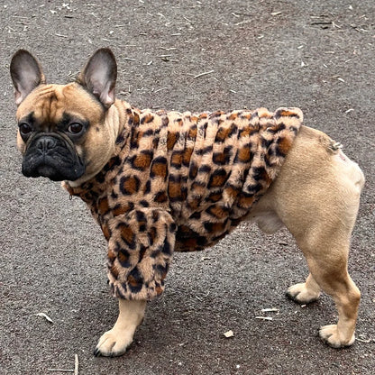 Frenchie Leopard Fleece Jacket