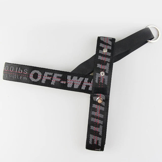 Frenchie Off White Harness & Leash Set