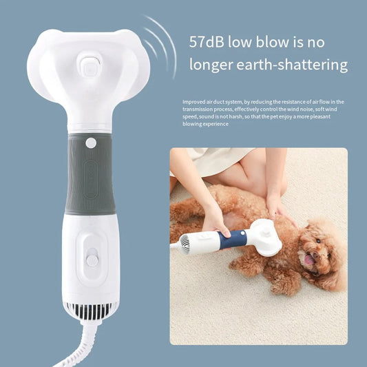 3-in-1 Dog Hair Dryer & Grooming Brush