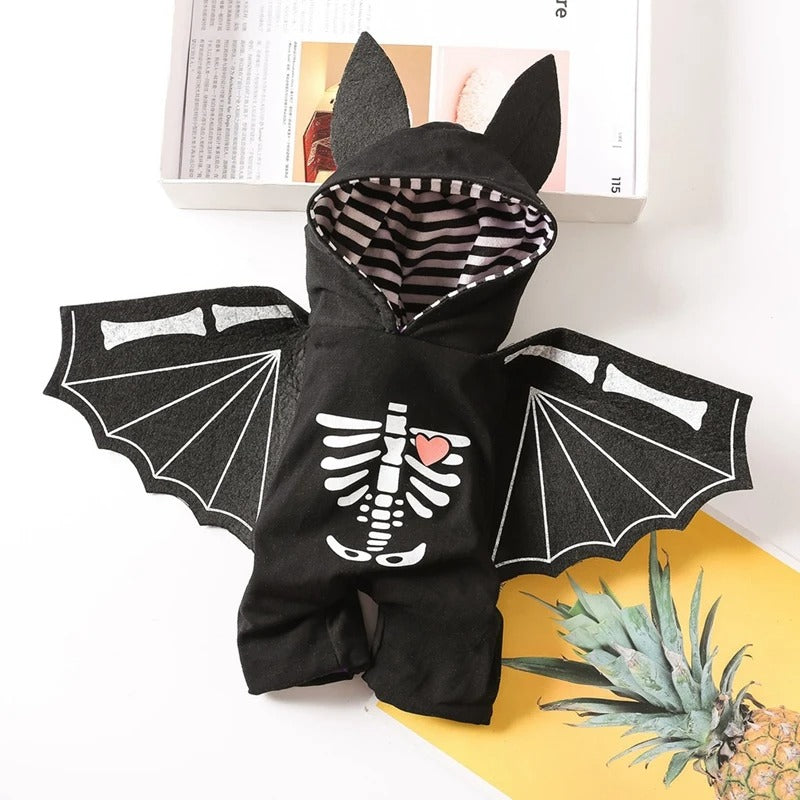 BatSkull Yorkie Halloween Costume