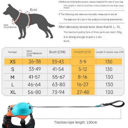 2-in-1 Retractable Leash Harness