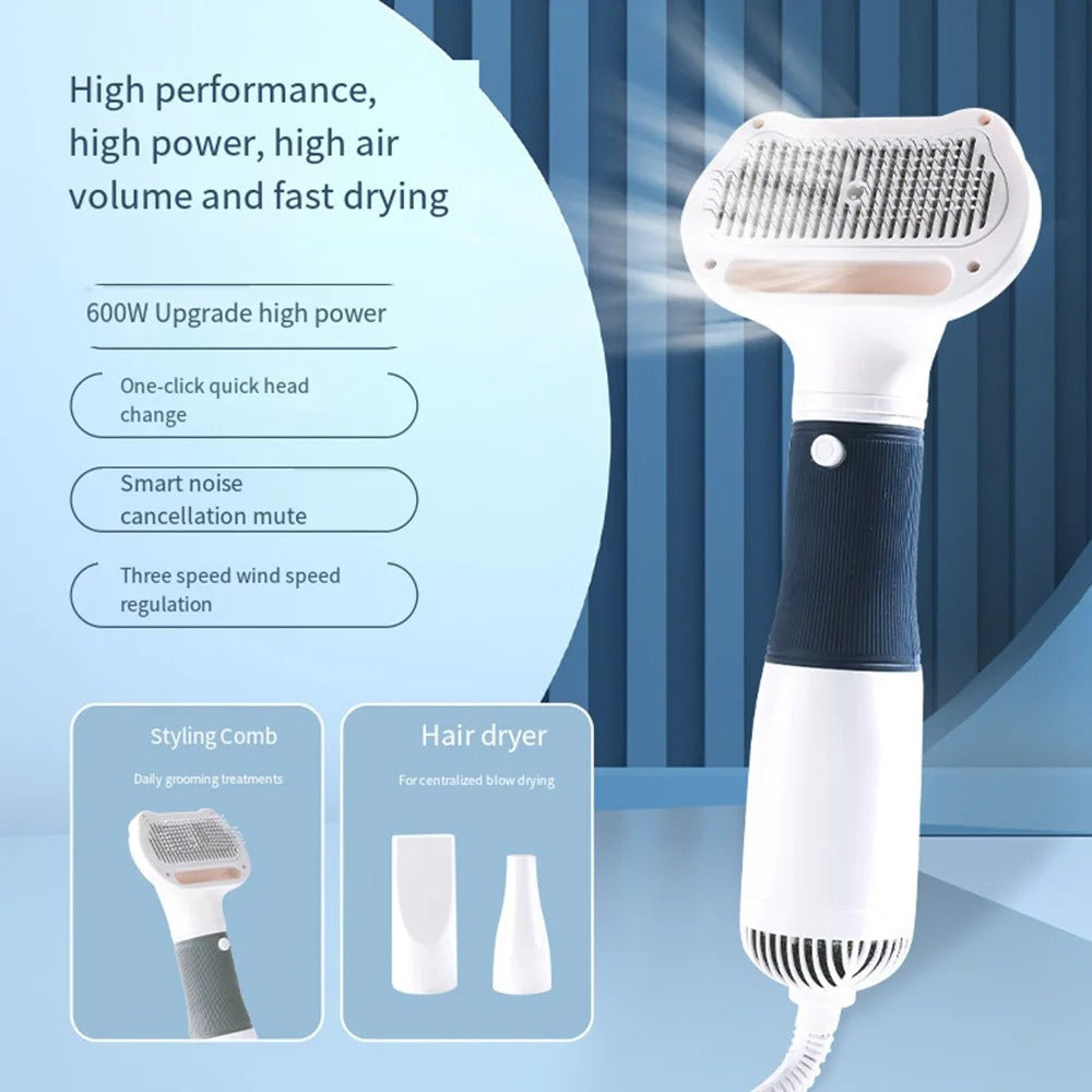 3-in-1 Dog Hair Dryer & Grooming Brush
