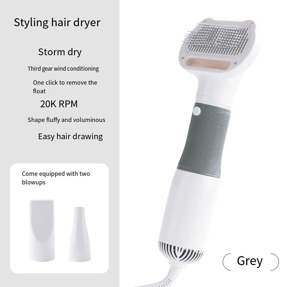 3-in-1 Dog Hair Dryer & Grooming Brush
