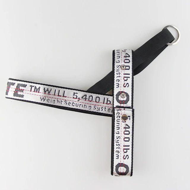 Frenchie Off White Harness & Leash Set